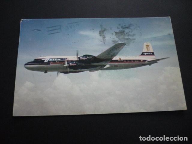 Postales: AVION DELTA GOLDEN CROWN DC-7 - Foto 1
