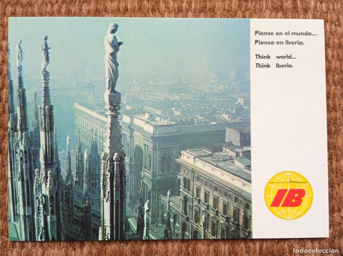 Postales: IBERIA LINEAS AEREAS - MILAN - Foto 1