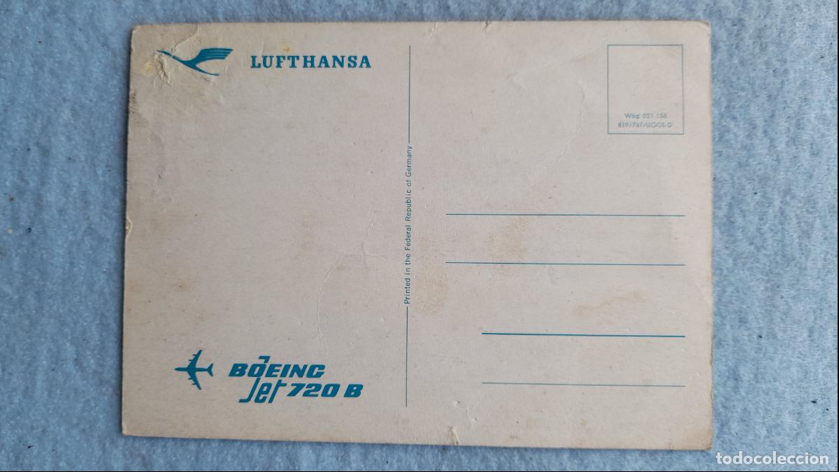Postales: Postal Boeing Jet 720 B Lufthansa. - Foto 2