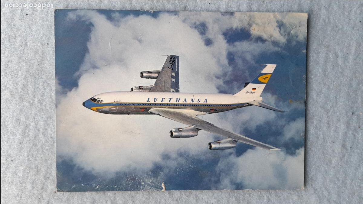 Postales: Postal Boeing Jet 720 B Lufthansa. - Foto 1