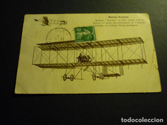 Postales: AVION BIPLANO FARMAN POSTAL - Foto 1