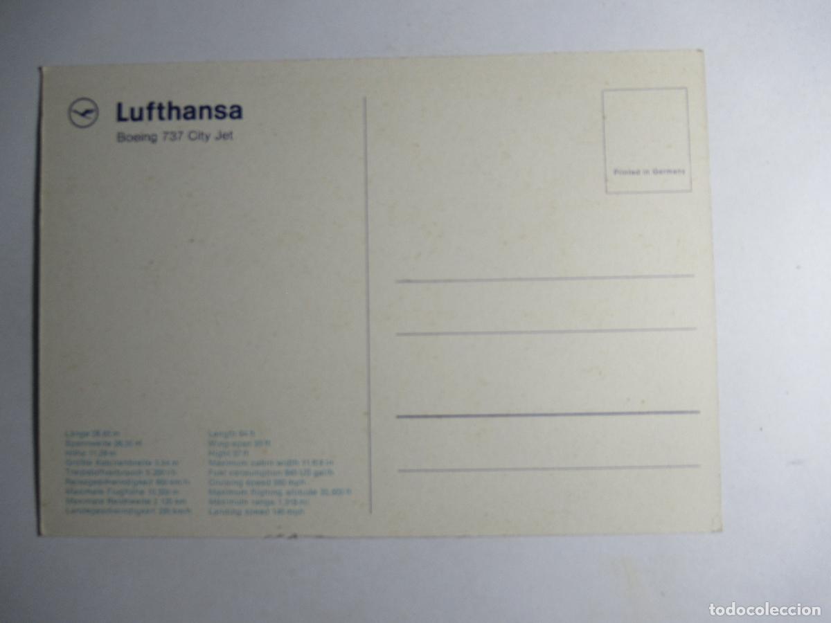 Postales: Lufthansa - Boeing 737 City Jet - Foto 2