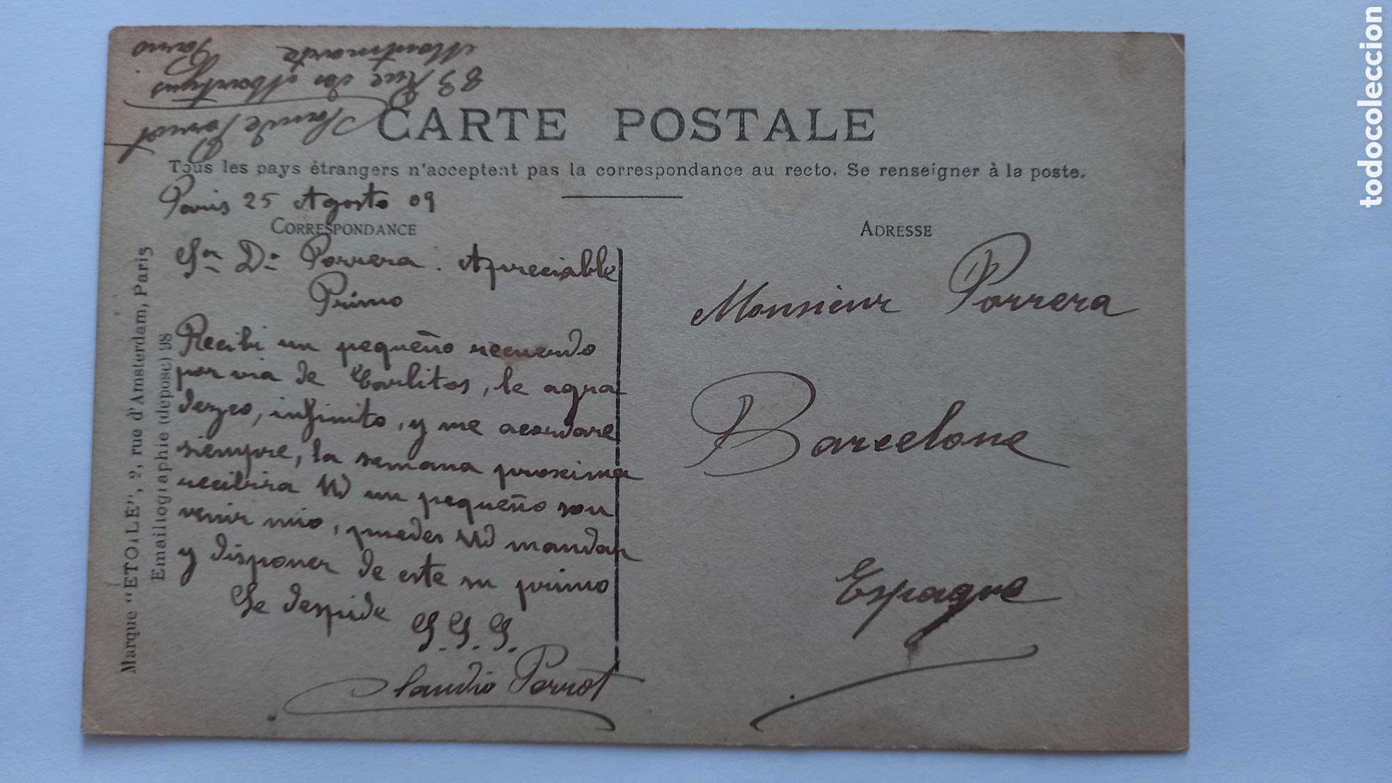 Postales: Postal Le Dirigeable VILLE DE PARIS - Foto 2