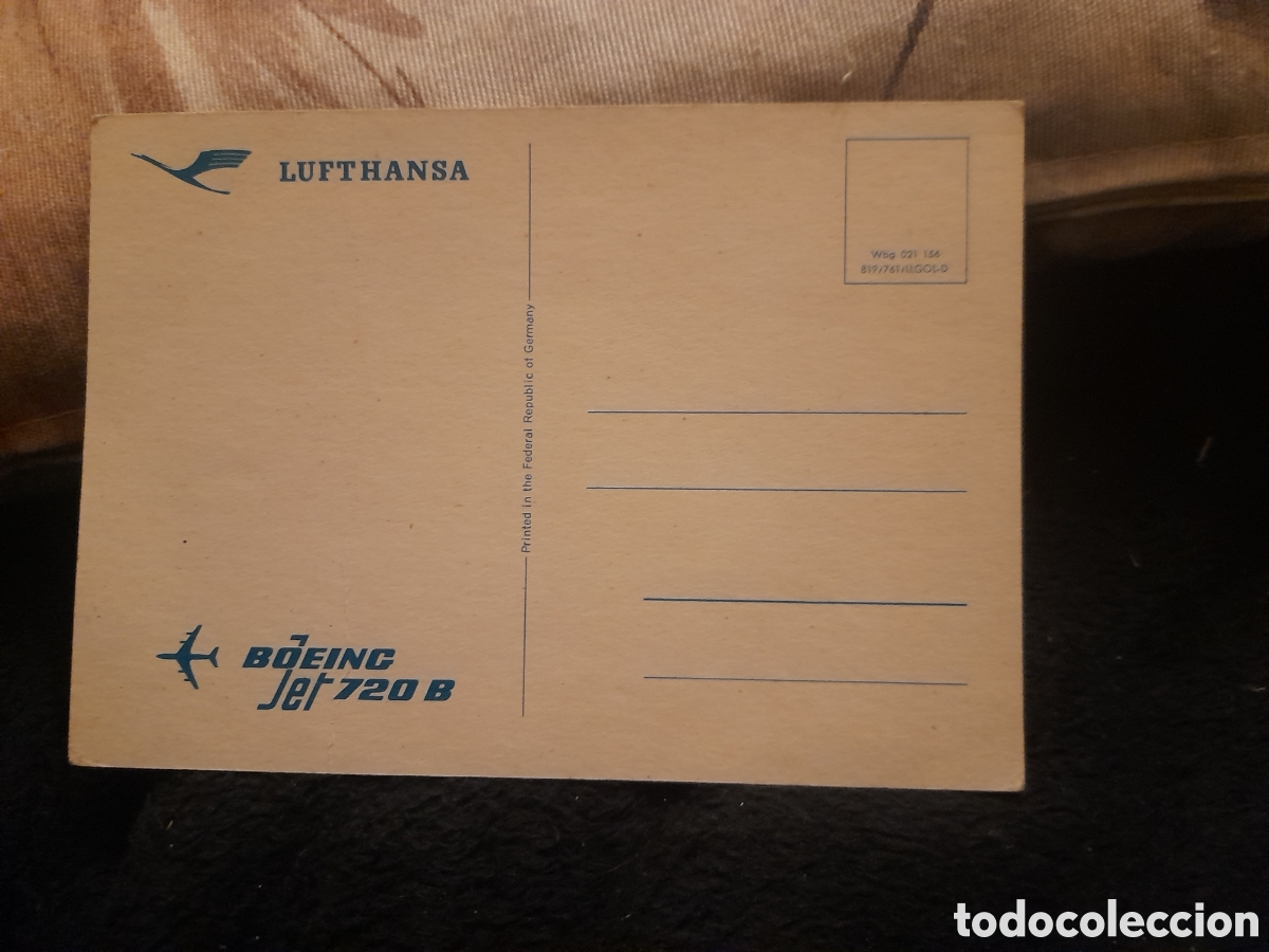 Postales: Antigua postal, BOEING JET 720 B, Lufthansa - Foto 2
