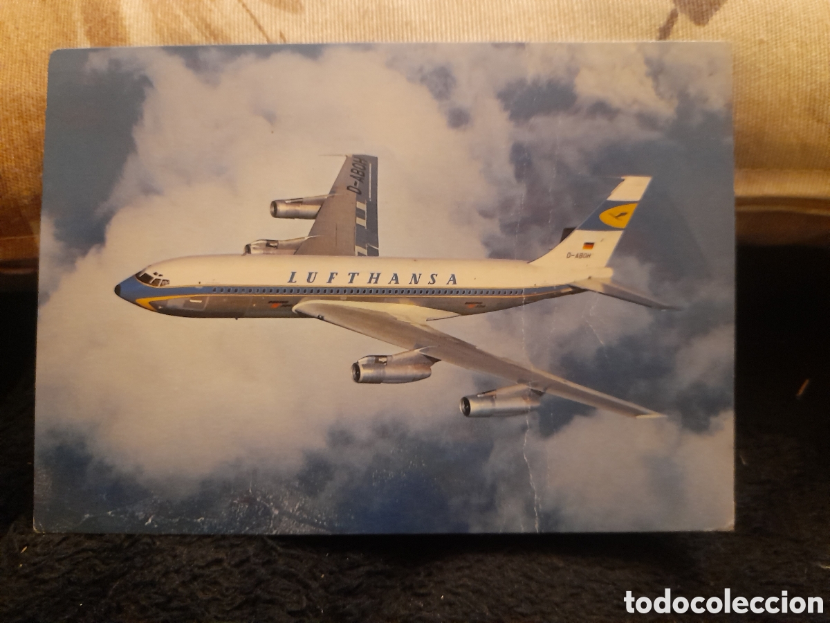 Postales: Antigua postal, BOEING JET 720 B, Lufthansa - Foto 1