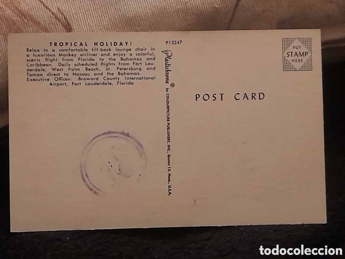 Postales: Antigua postal Mackey Airlines - Foto 2