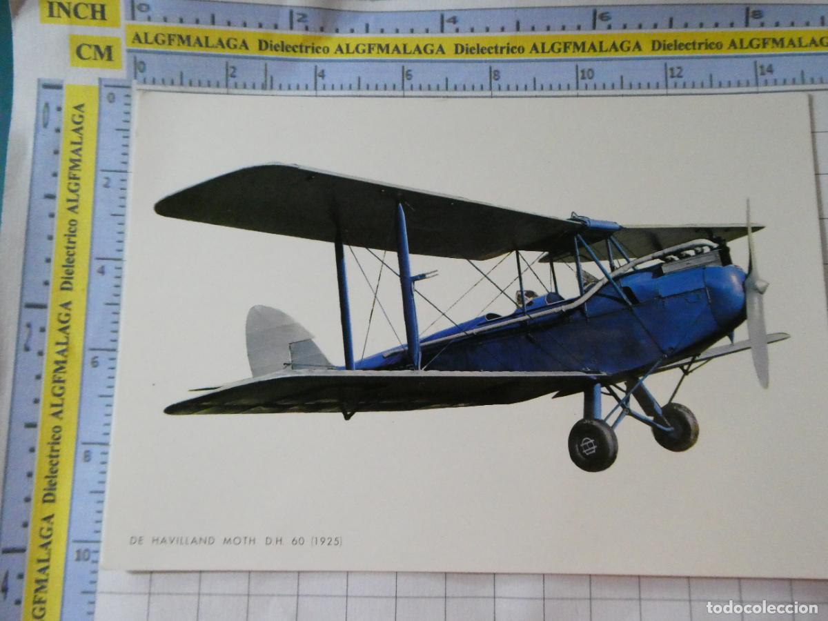 Postales: POSTAL DE AVIONES AEROL&Iacute;NEAS. A&Ntilde;O 1969. DE HAVILLAND MOTH DH 60 1925. 2131