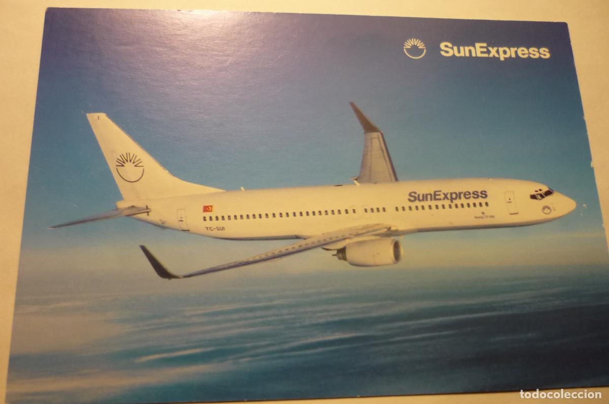 Postales: postal avion sunexpress - Foto 1