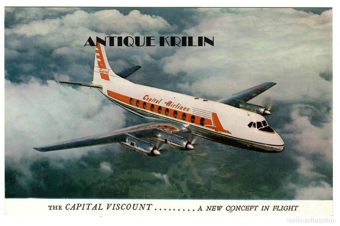 Postales: CAPITAL AIRLINES / VISCOUNT - Foto 1