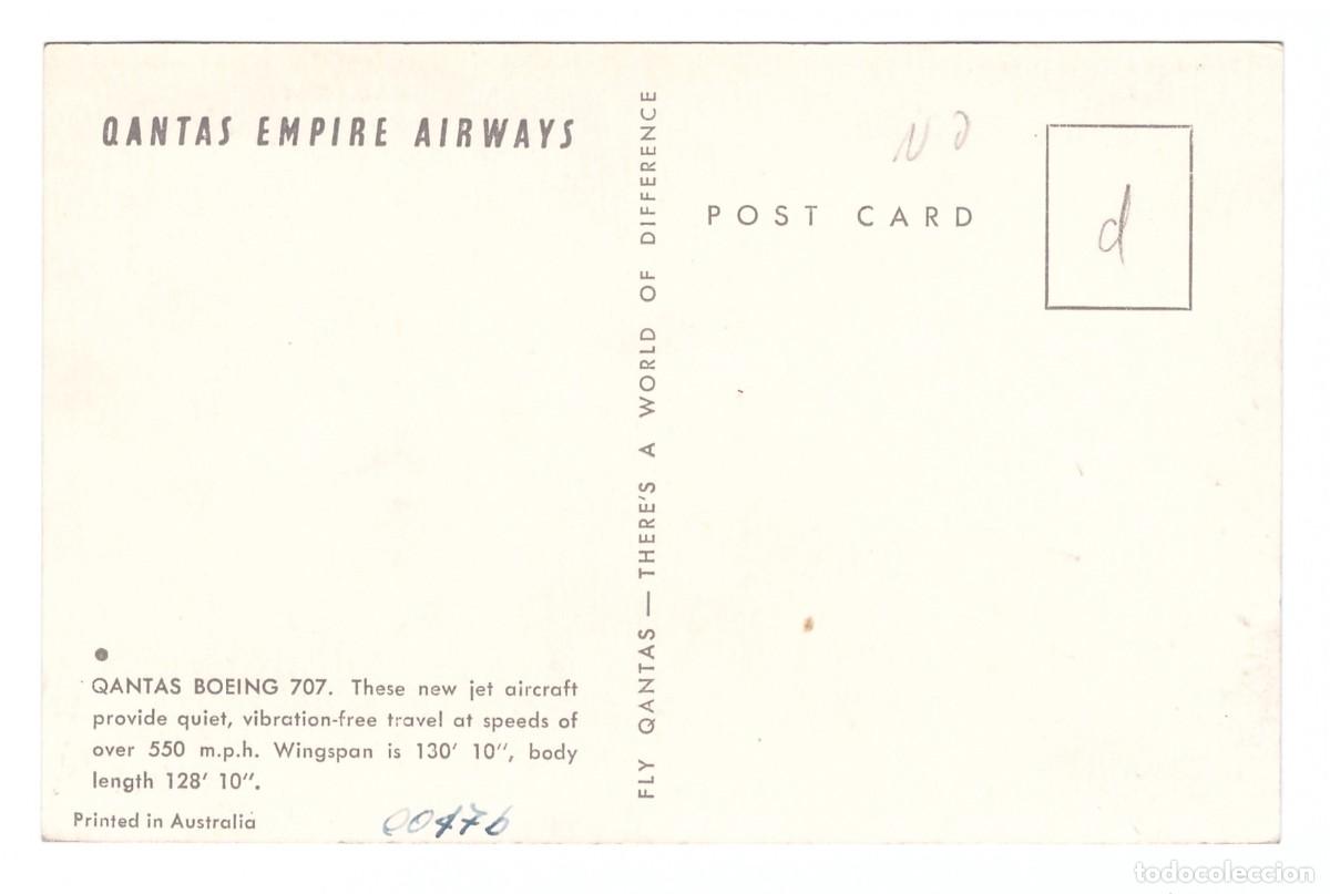 Postales: QUANTAS BOEING 707 &bull; QUANTAS EMPIRE AIRWAIS - Foto 2