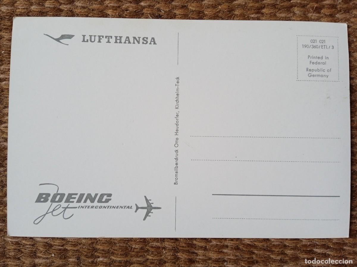 Postales: LUFTHANSA - BOEING JET INTERCONTINENTAL - AVION - Foto 2