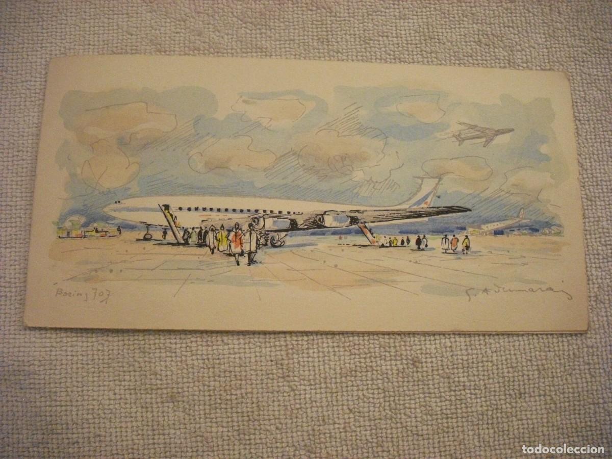 Postales: BOEING 707, POSTAL DOBLE ESCRITA - Foto 1