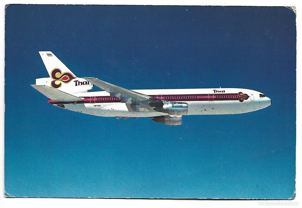 Postales: AVION - PLANE.- THAI DC-10-30 - Foto 1