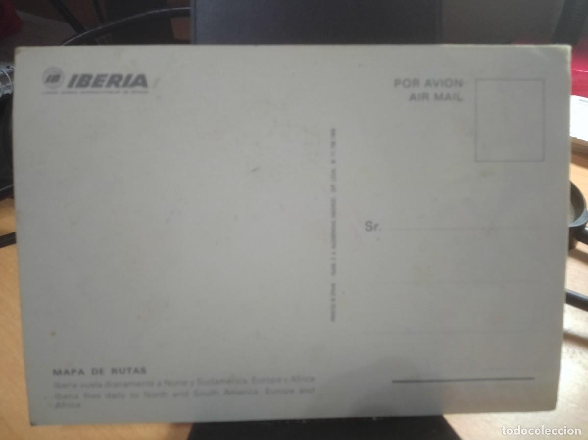 Postales: POSTAL IBERIA MAPA DE RUTAS. SIN CIRCULAR - Foto 2