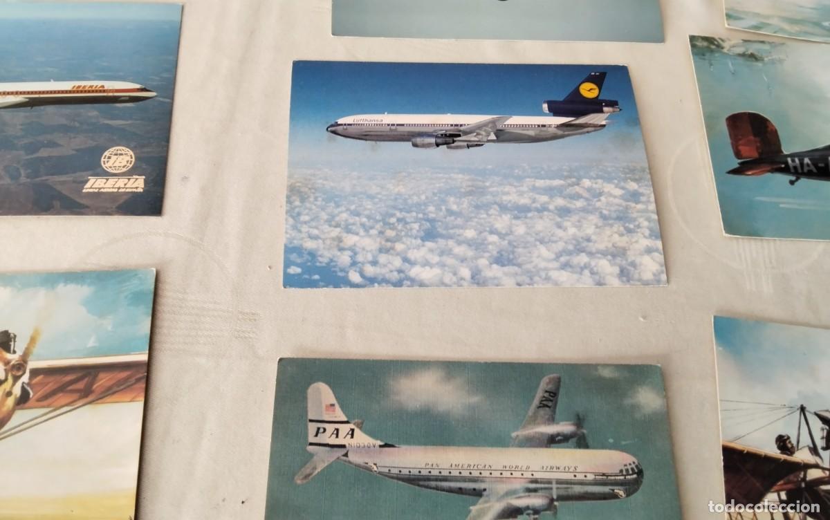 Postales: LOTE DE 14 POSTALES TEMA AVIONES - Foto 6