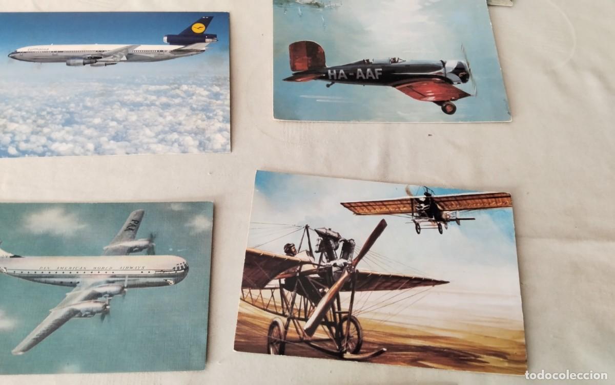Postales: LOTE DE 14 POSTALES TEMA AVIONES - Foto 7