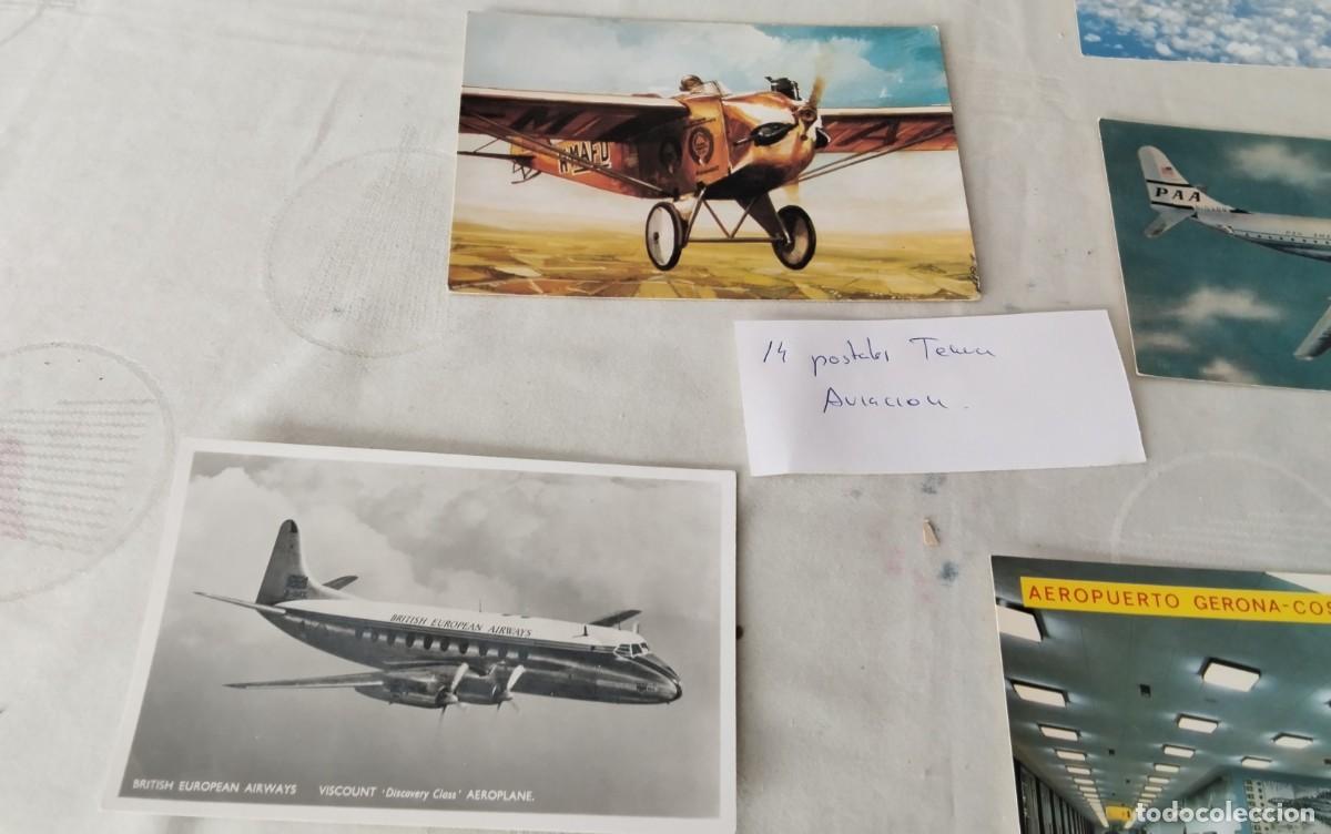 Postales: LOTE DE 14 POSTALES TEMA AVIONES - Foto 11