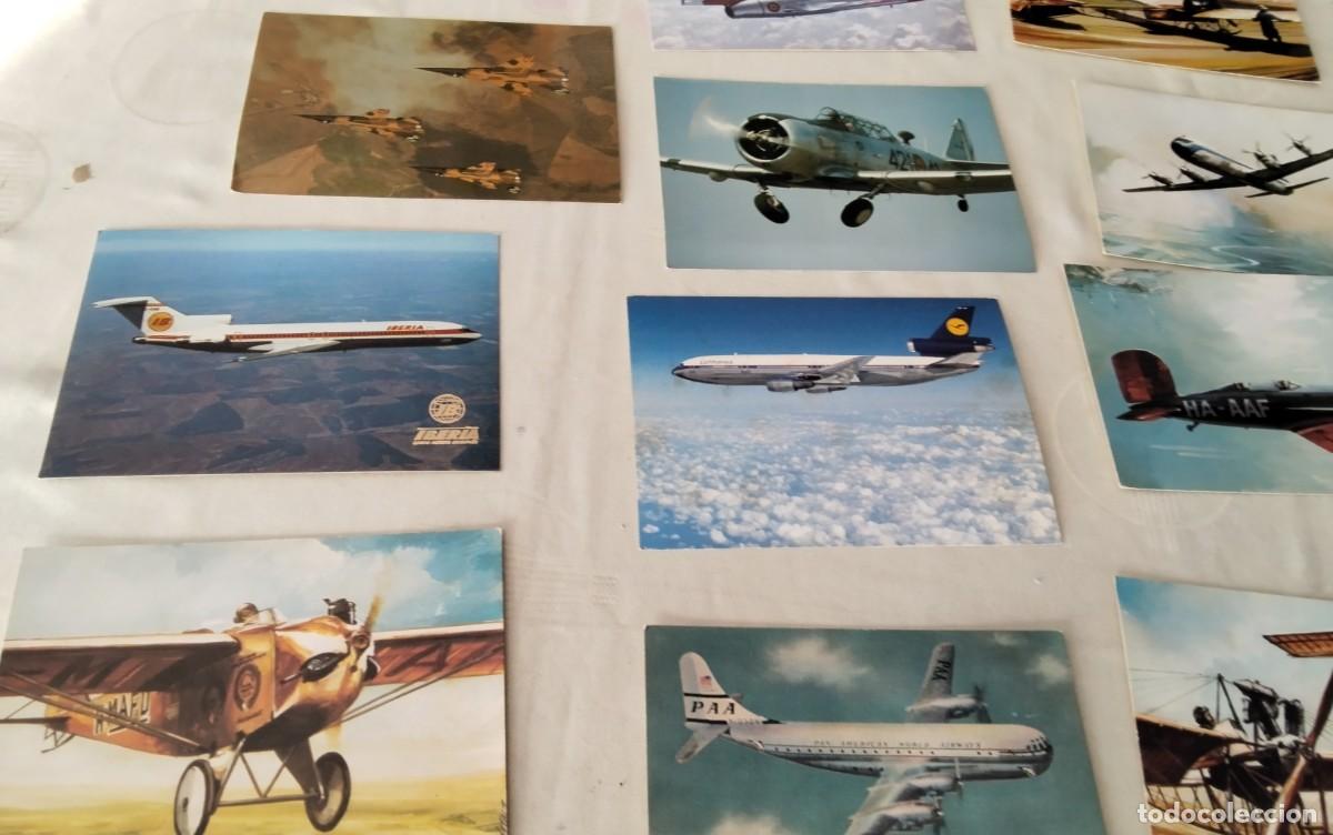 Postales: LOTE DE 14 POSTALES TEMA AVIONES - Foto 13