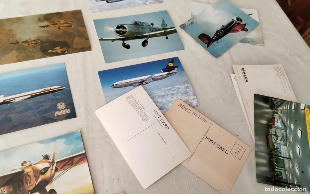 Postales: LOTE DE 14 POSTALES TEMA AVIONES - Foto 14