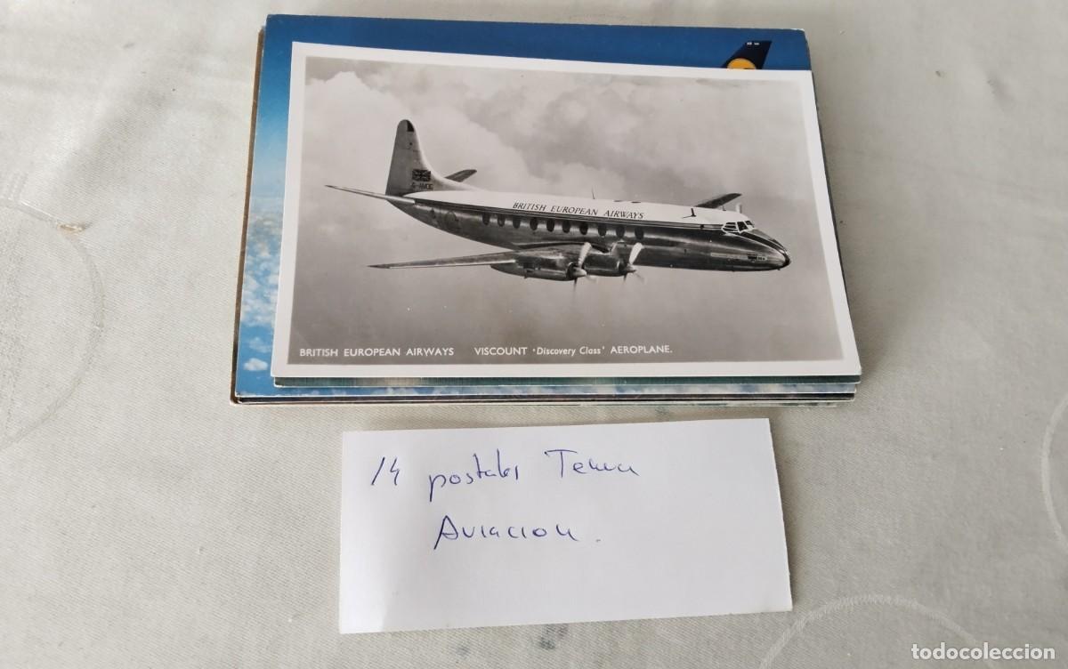 Postales: LOTE DE 14 POSTALES TEMA AVIONES - Foto 15
