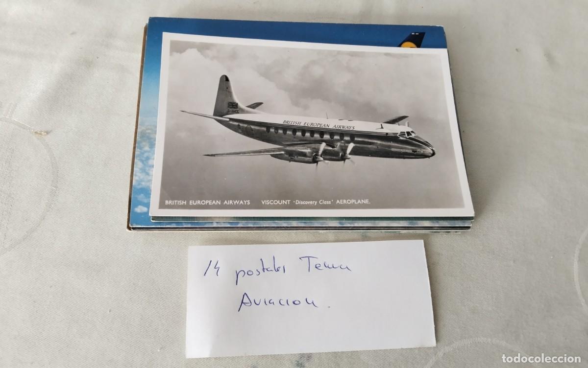 Postales: LOTE DE 14 POSTALES TEMA AVIONES - Foto 16