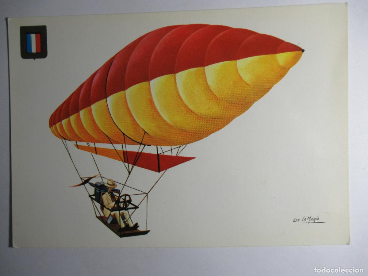 Postales: La Conquista del Espacio - Globo dirigible de Lebaudy - 1902 - Foto 1