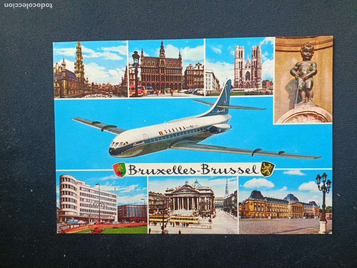 Postales: Sabena, Bruselas. Avi&oacute;n - Foto 1
