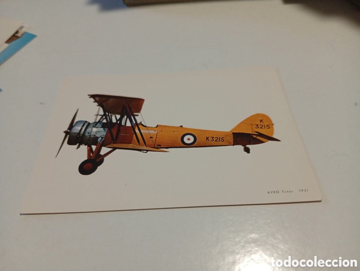 Postales: Postal avioneta AVRO tutor - Foto 1