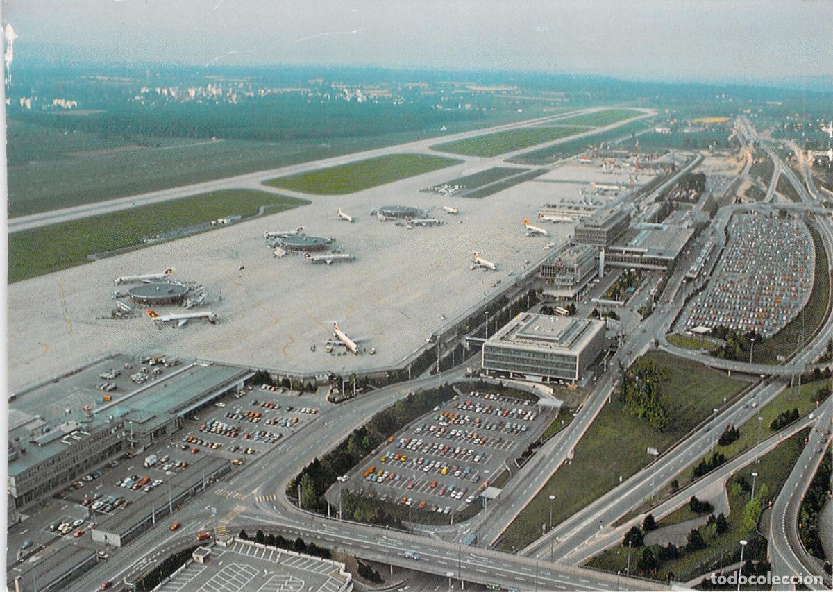Postales: Postal Aeropuerto de Ginebra-Cointrin Vista A&eacute;rea