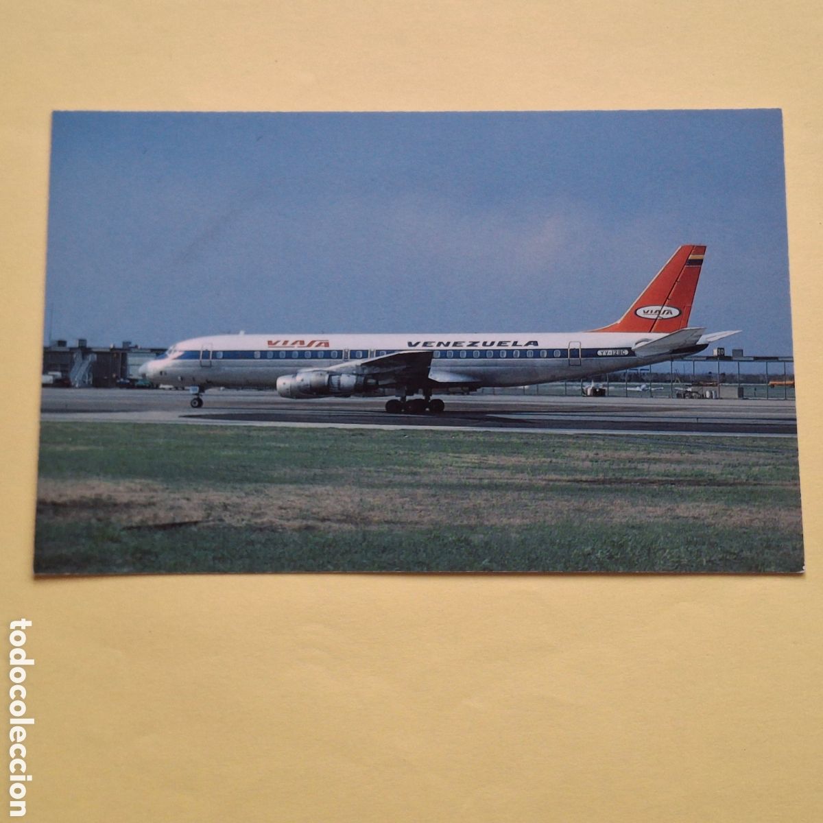 Postales: VIASA VENEZOLANA INTERNACIONAL DE AVIACION SA DC-8-53 YV-129C - POSTAL AVION AVIACION - MARY JAYNE&acute;S