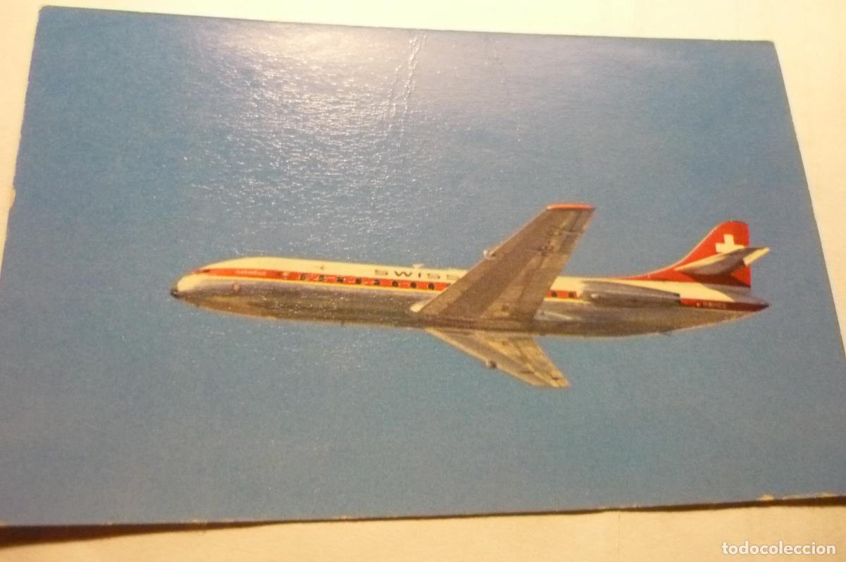 Postales: postal extranjera avion caravelle swissair
