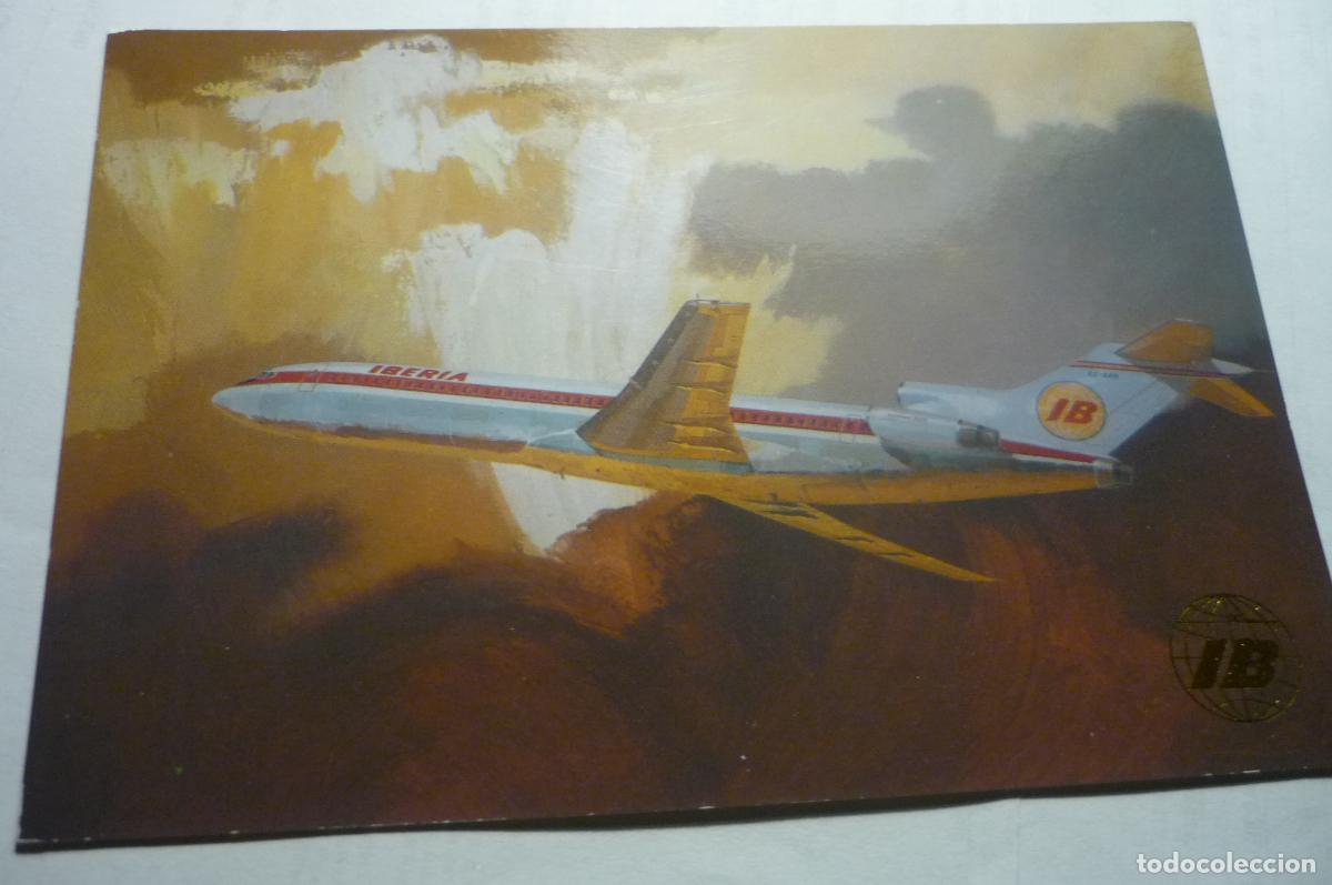 Postales: postal iberia avion boeing 727