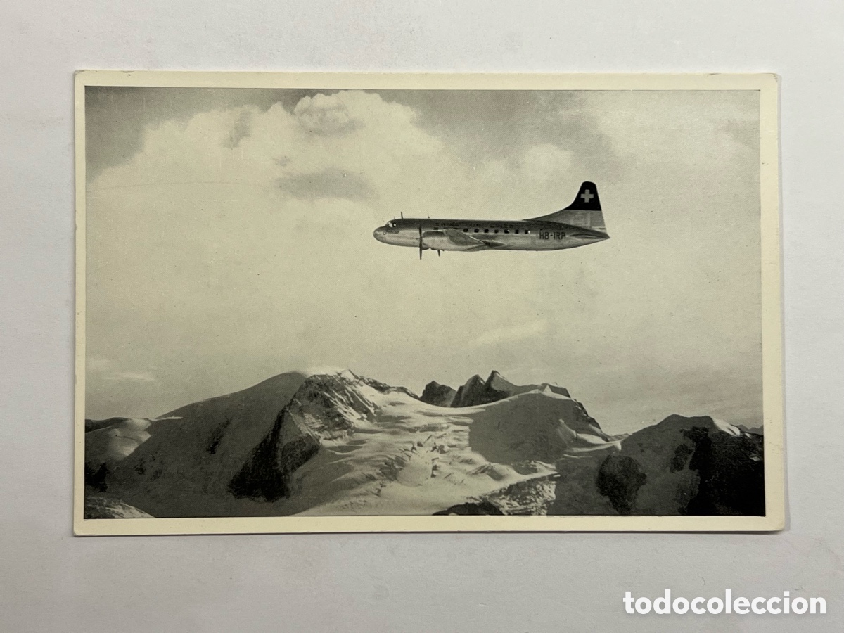Postales: AVION.. Aviones. Postal Swissair.. THE AIRLINE OF SWITZERLAND CONVAIR-LINER