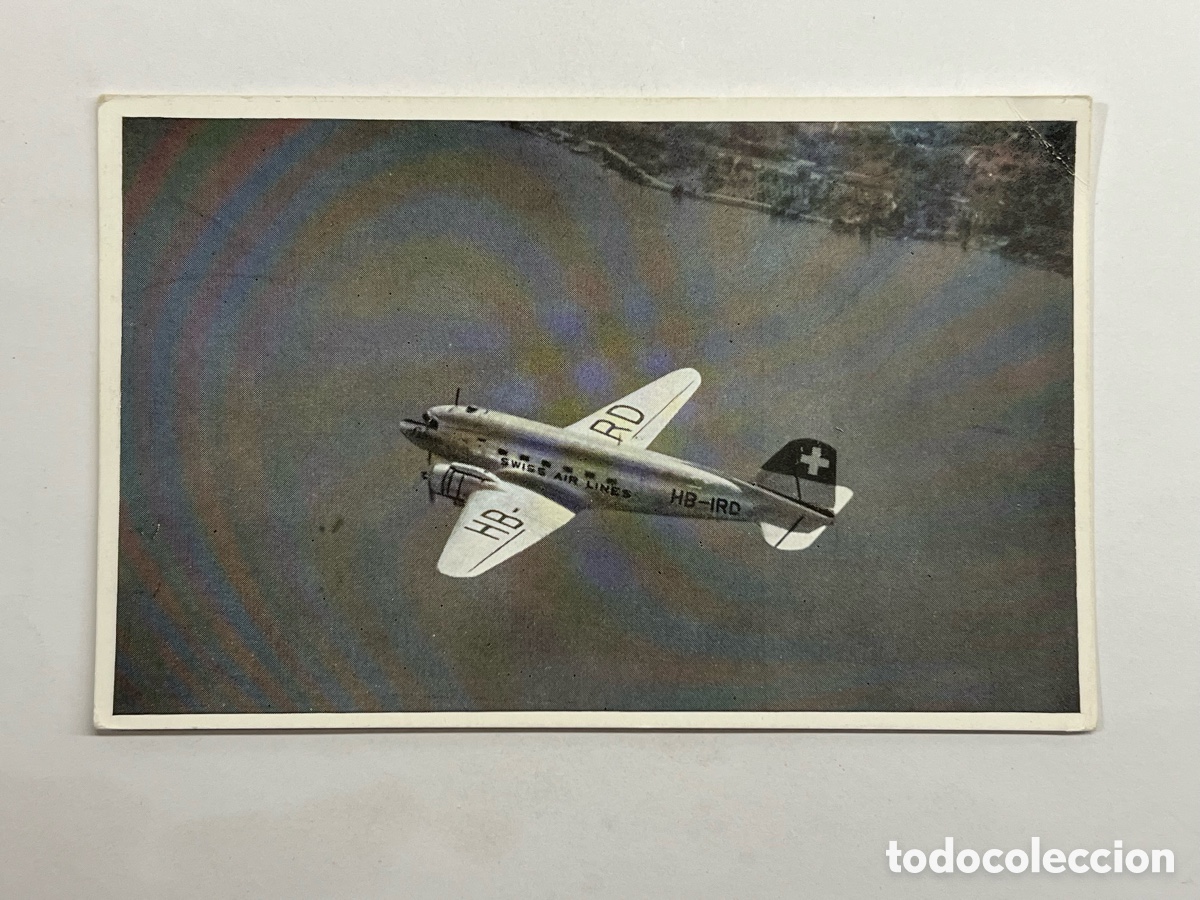 Postales: AVION.. Aviones.. Postal Swissair D. C. 3 Douglas
