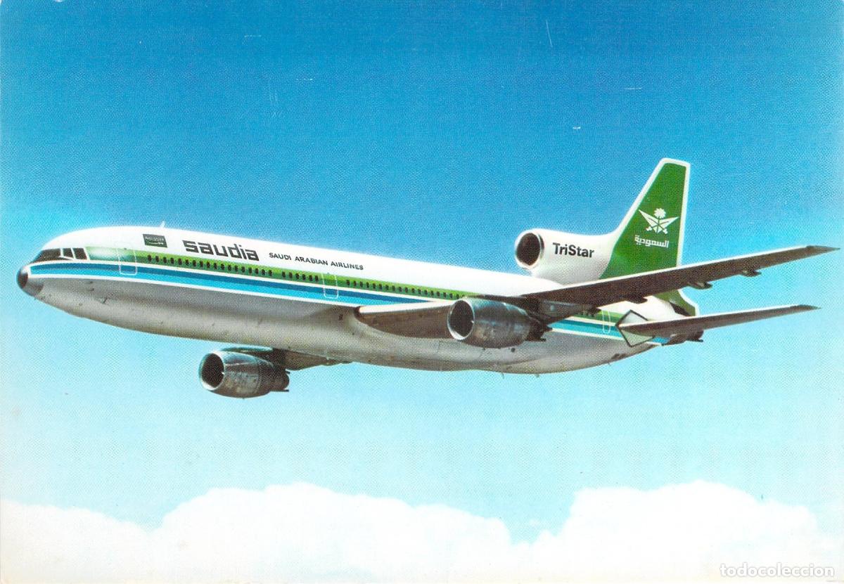Postales: Postal de Avi&oacute;n Saudia Lockheed L-1011 TriStar
