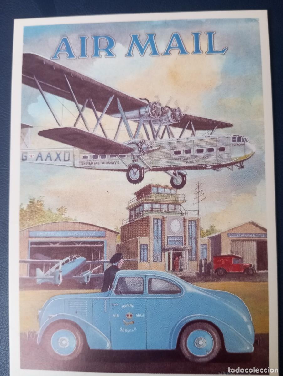Postales: POSTAL INGLESA CONMEMORANDO EL CORREO A&Eacute;REO. VER DESCRIPCI&Oacute;N