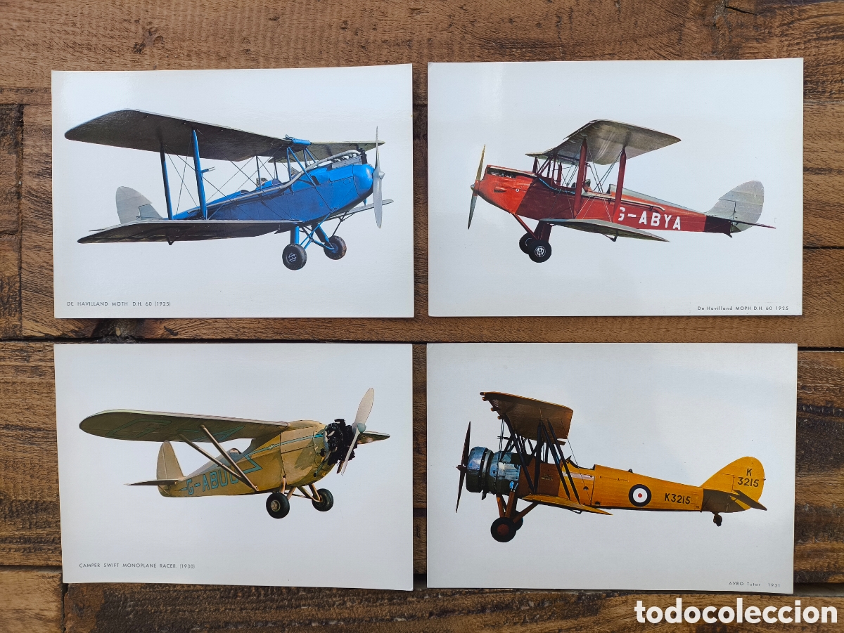 Postales: Lote postales fotogr&aacute;ficas aviones antiguos monoplano biplano Ed. C. y Z. CyZ 6902 6985