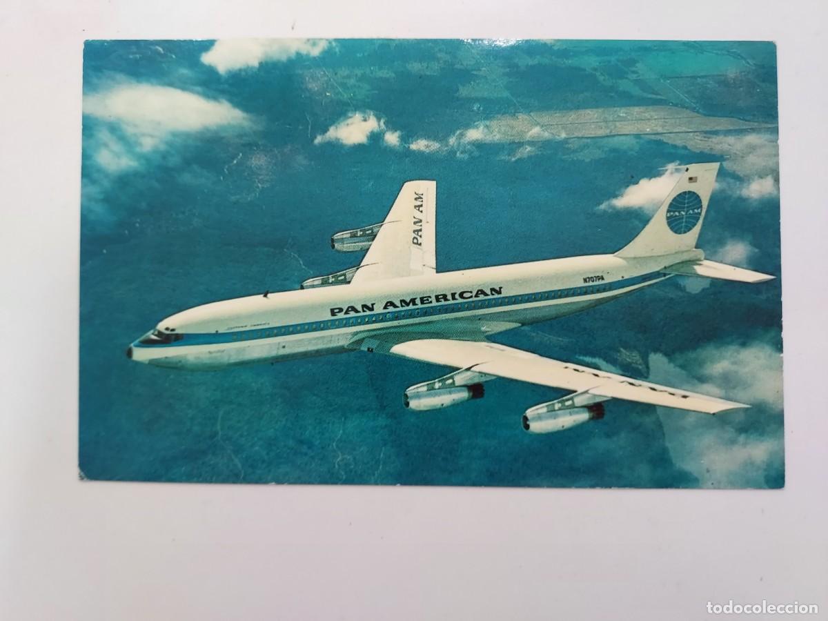 Postales: POSTAL AEROLINEA PAN AMERICAN AVION THE 707 PURE JET LINER. BOEING. CIRCULADA CANADA 1969