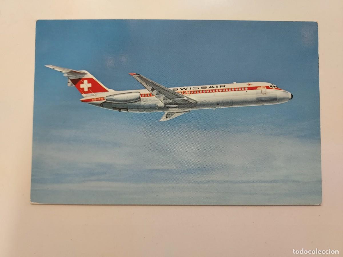 Postales: POSTAL AEROLINEA SWISSAIR DC-9-32. SIN CIRCULAR