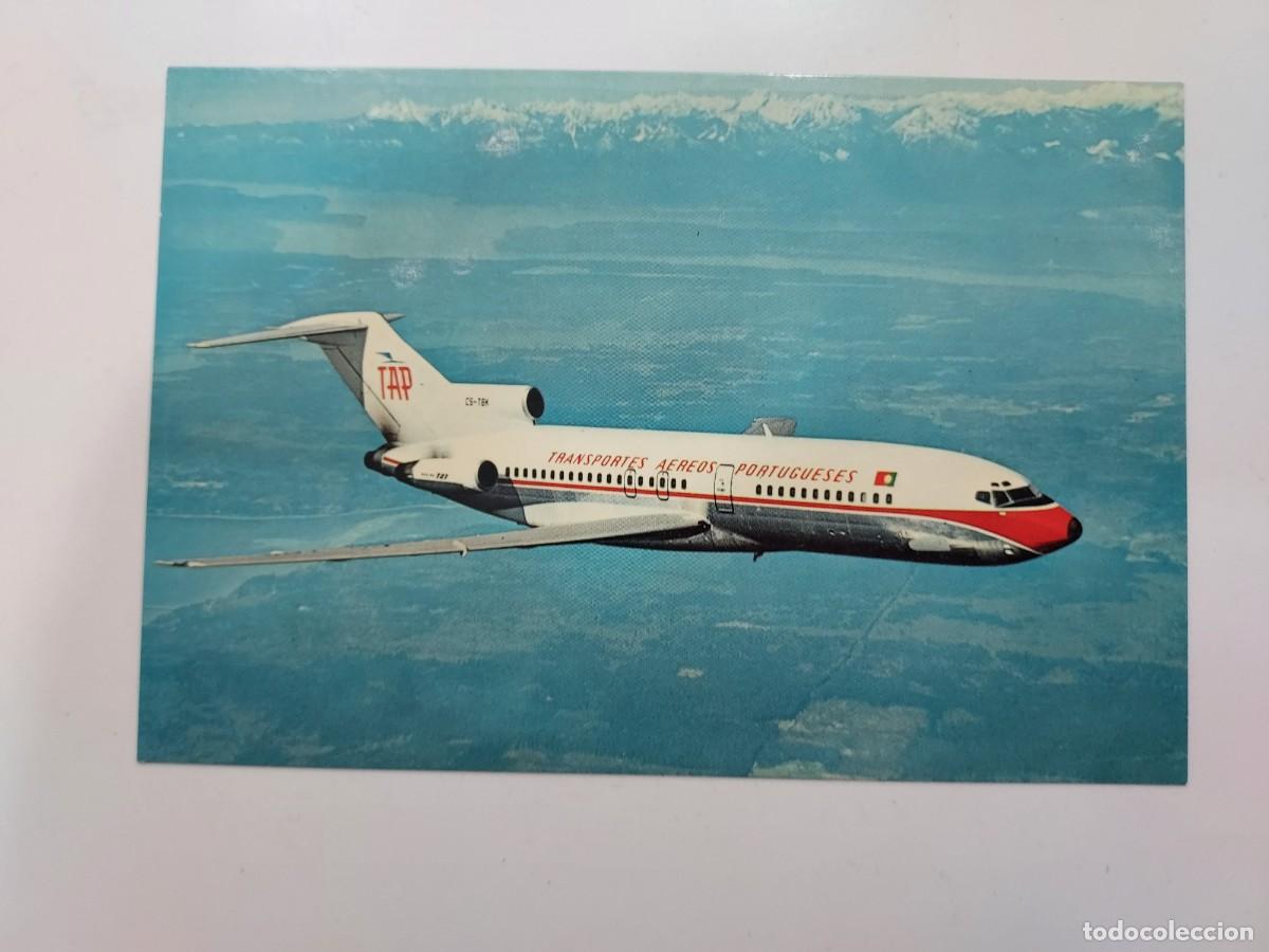 Postales: POSTAL AEROLINEA TAP TRANSPORTES AEREOS PORTUGUESES BOEING 727. SIN CIRCULAR