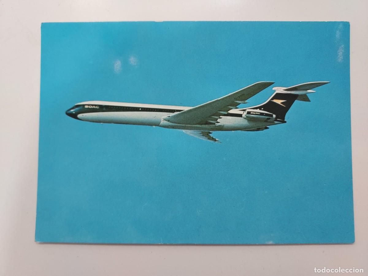 Postales: POSTAL AEROLINEA BOAC BRITISH OVERSEAS AIRWAYS CORPORATION VICKERS VC10. SIN CIRCULAR