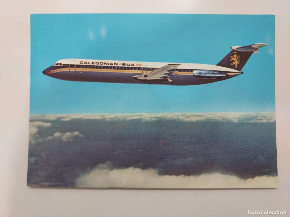 Postales: POSTAL AEROLINEA THE CALEDONIAN BUA BAC 1-11 JET. SIN CIRCULAR