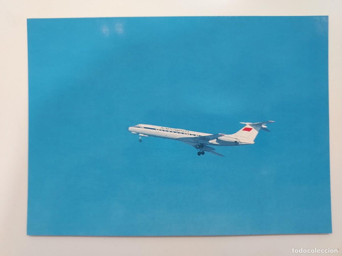 Postcards: POSTAL AEROLINEA AEROFLOT SOVIET AIRLINES AVION Tupolev Tu-134. SIN CIRCULAR