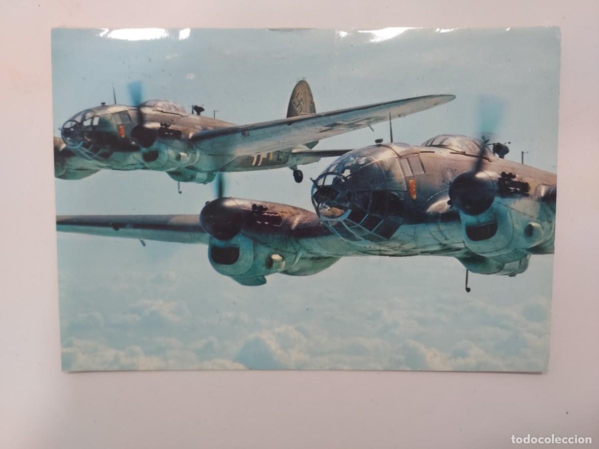 Postales: POSTAL AVION BATTLE OR BRITAIN HEINKEL BOMBERS. CIRCULADA