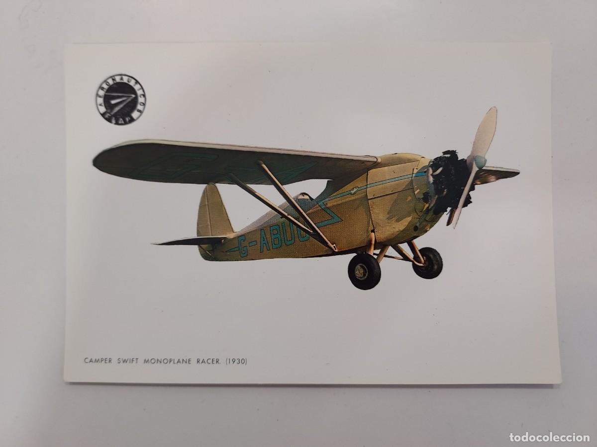 Postales: POSTAL CAMPER SWIFT MONOPLANE RACER (1930). FLAP AERONAUTICOS. CYZ. SIN CIRCULAR. 1969