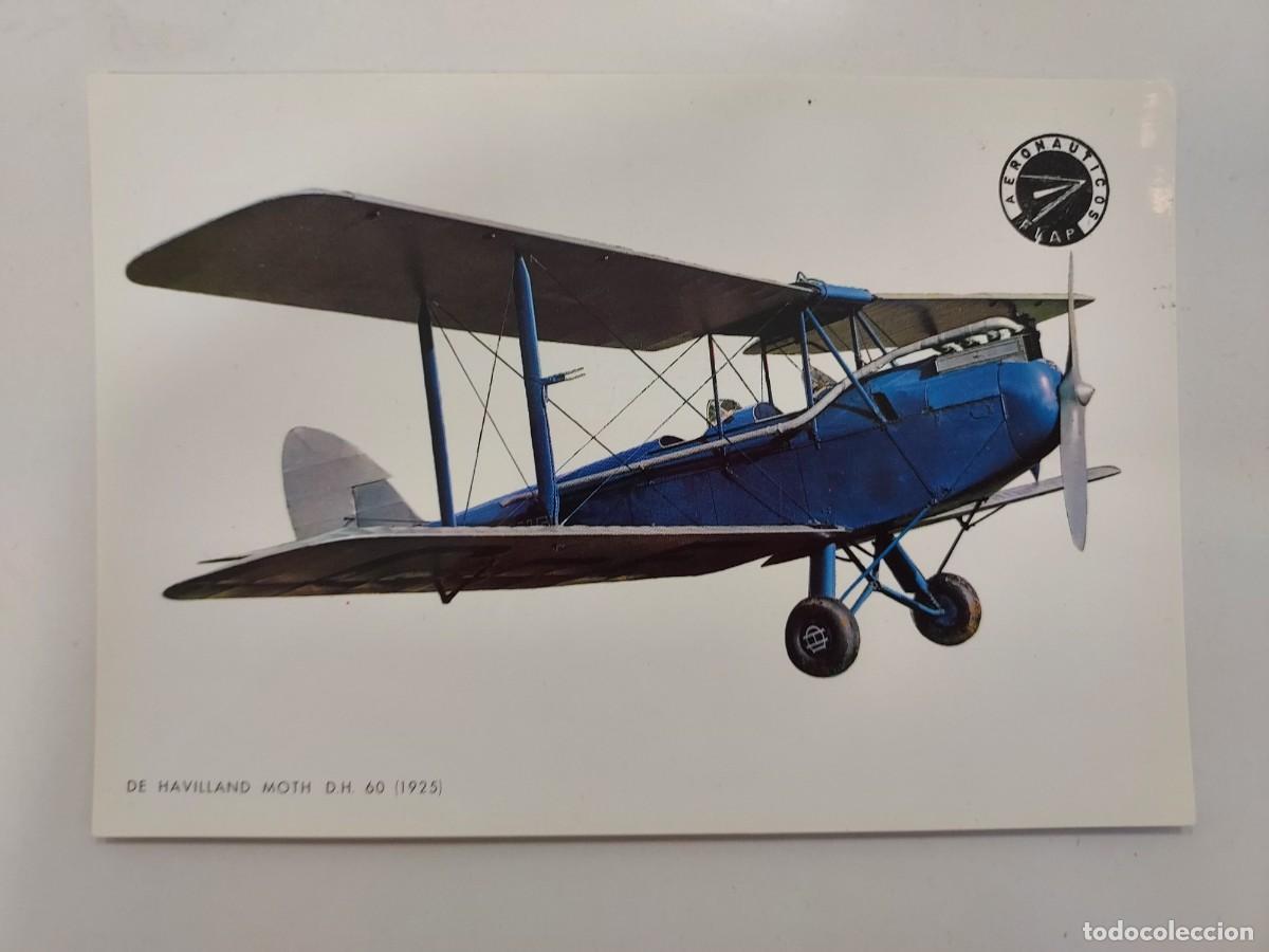 Postales: POSTAL DE HAVILLAND MOTH D.H. 60 (1925). FLAP AERONAUTICOS. CYZ. SIN CIRCULAR. 1969