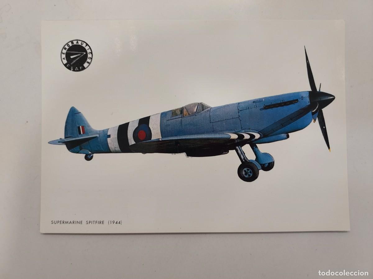 Postales: POSTAL SUPERMARINE SPITFIRE (1944). FLAP AERONAUTICOS. CYZ. SIN CIRCULAR. 1969