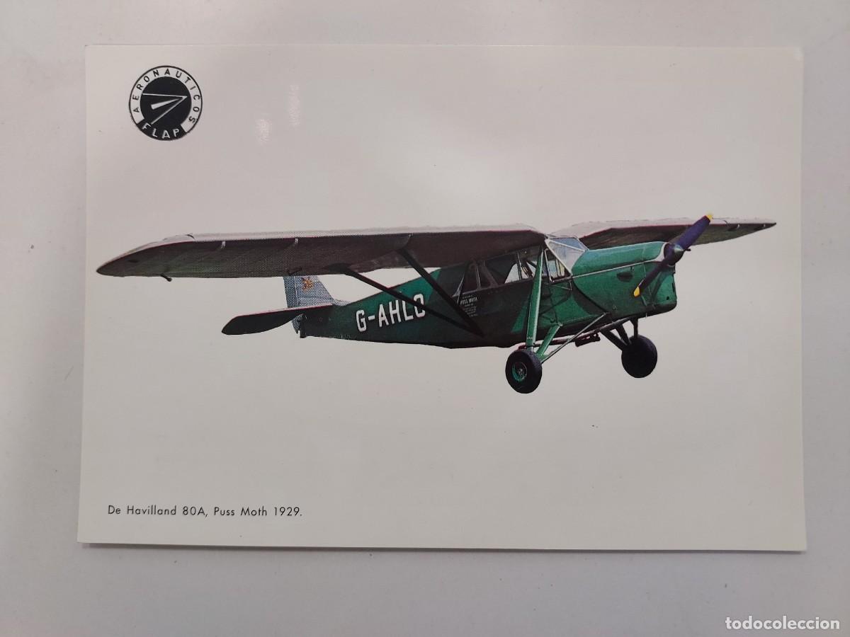 Postales: POSTAL DE HAVILLAND 80A (1929). FLAP AERONAUTICOS. CYZ. SIN CIRCULAR. 1969. ACADEMIA FLAP PUBLICIDAD