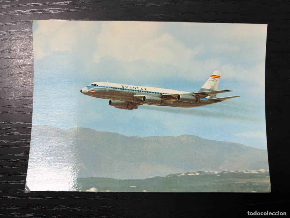 Postales: TARJETA POSTAL. CONVAIR CV 990 A CORONADO. SPANTAX