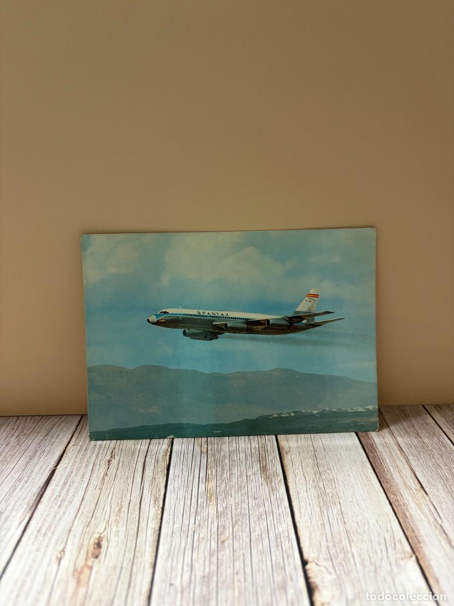 Postales: TARJETA POSTAL. CONVAIR CV 990 A CORONADO. SPANTAX.
